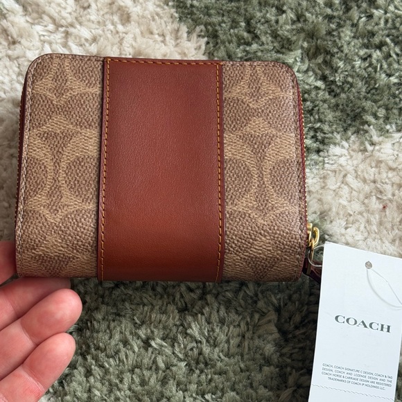 Coach Signature Brown and Tan Wallet - Picture 3 of 6